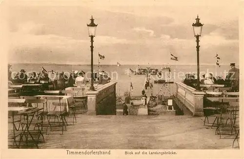 AK / Ansichtskarte Timmendorfer_Strand Blick auf Landungsbruecke Timmendorfer_Strand