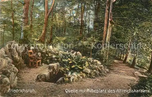 AK / Ansichtskarte Friedrichsruh_Hamburg Quelle mit Ruheplatz des Altreichskanzlers Friedrichsruh Hamburg