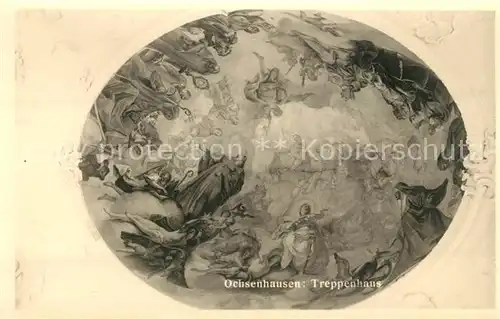 AK / Ansichtskarte Ochsenhausen Treppenhaus Deckengemaelde Ochsenhausen