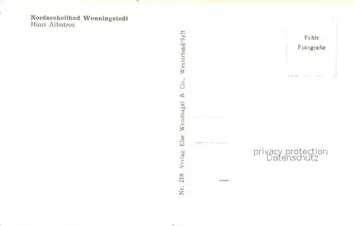 AK / Ansichtskarte Wenningstedt_Sylt Haus Albatros Nordseeheilbad Wenningstedt_Sylt