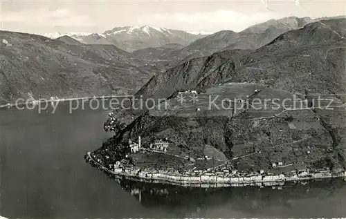 AK / Ansichtskarte Morcote_Lago_di_Lugano Fliegeraufnahme Morcote_Lago_di_Lugano