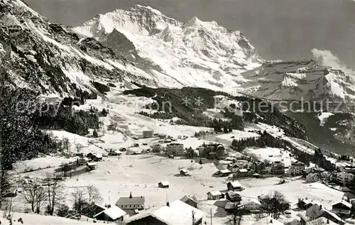 AK / Ansichtskarte Wengen_BE mit Jungfrau Wengen_BE