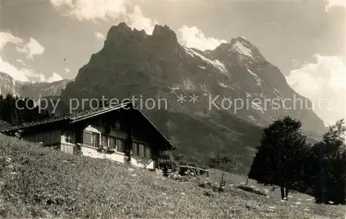 AK / Ansichtskarte Grindelwald mit Hoernli und Eiger Grindelwald