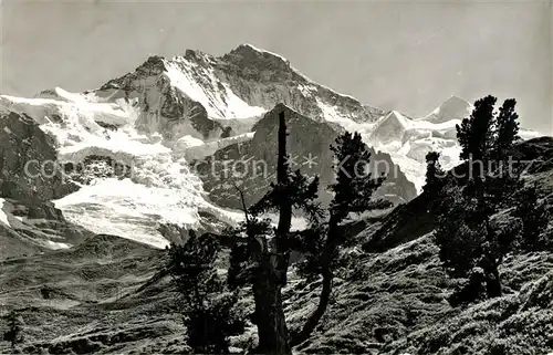 AK / Ansichtskarte Kleine_Scheidegg_Interlaken mit Jungfrau und Silberhorn Kleine_Scheidegg