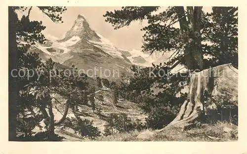 AK / Ansichtskarte Zermatt_VS mit Matterhorn Zermatt_VS
