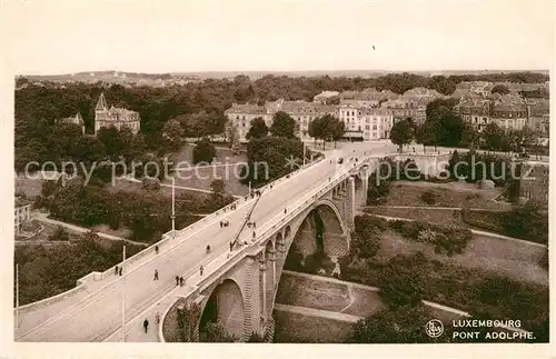 AK / Ansichtskarte Luxembourg Pont Adolphe Fliegeraufnahme Luxembourg