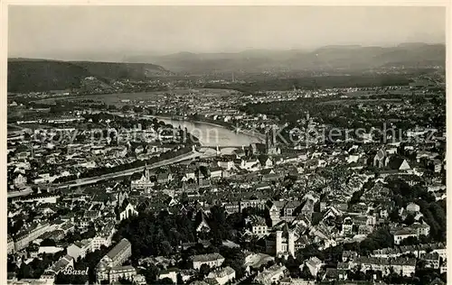 AK / Ansichtskarte Basel_BS Fliegeraufnahme Basel_BS