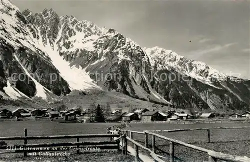 AK / Ansichtskarte Guttannen an der Grimselroute mit Gallauistoecke Guttannen