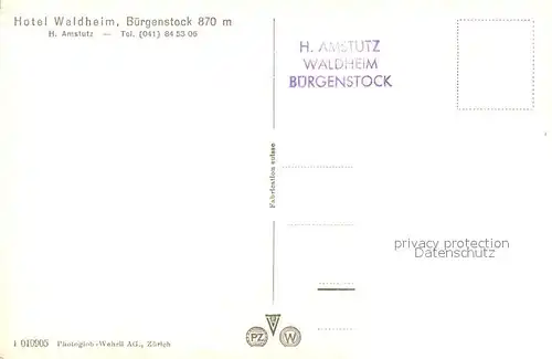 AK / Ansichtskarte Buergenstock Hotel Waldheim Buergenstock