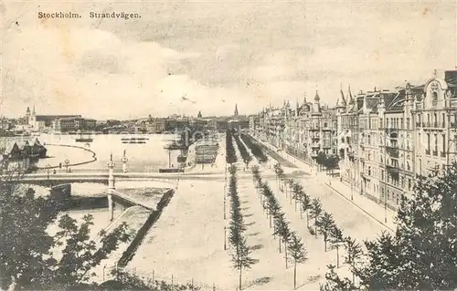 AK / Ansichtskarte Stockholm Strandbaegen Panorama Stockholm