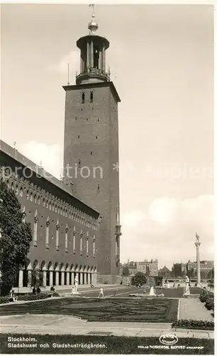 AK / Ansichtskarte Stockholm Stadhuset Park Stockholm