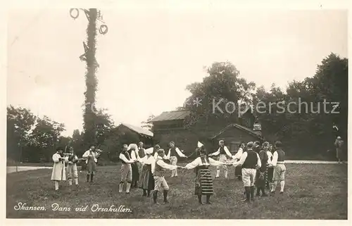 AK / Ansichtskarte Skansen_Stockholm Orsakullen Tanzgruppe Skansen_Stockholm