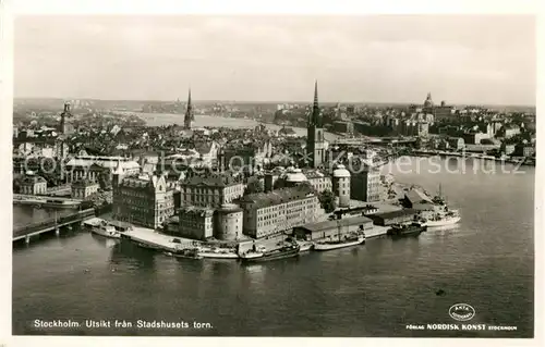 AK / Ansichtskarte Stockholm Panorama vom Stadhuset Stockholm