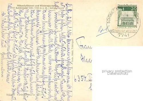 AK / Ansichtskarte Sch?nwald Schwarzwald Kirche Schwimmbad Panorama