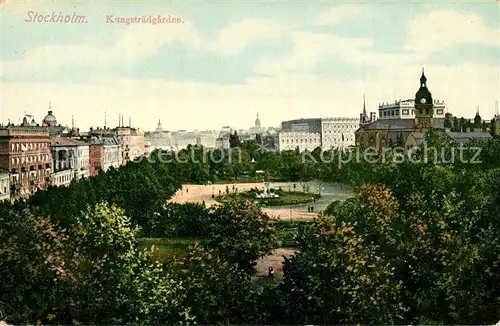 AK / Ansichtskarte Stockholm Kungstraedgaerden Stockholm