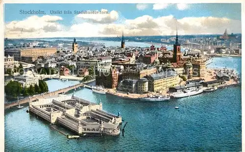 AK / Ansichtskarte Stockholm Panorama Stadtansicht Stockholm