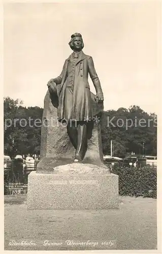 AK / Ansichtskarte Stockholm Gunnar Wennerbergs Statue Stockholm