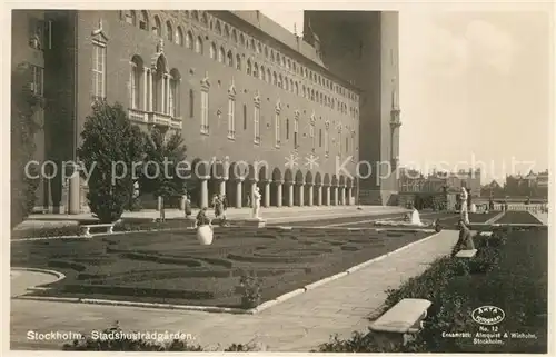 AK / Ansichtskarte Stockholm Stadshusgraedgaerde Stockholm
