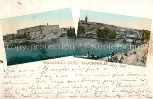 AK / Ansichtskarte Stockholm Haelsning Stockholm