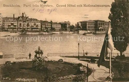 AK / Ansichtskarte Stockholm Norrbro Grand Hotel Nationalmuseum Stockholm