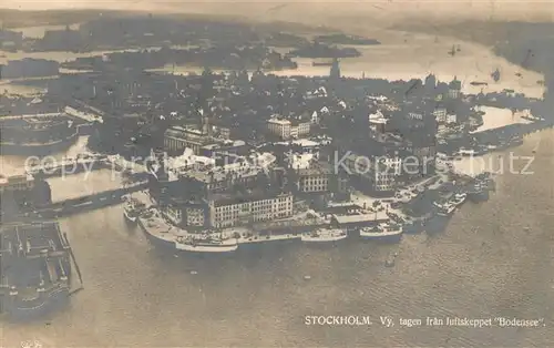 AK / Ansichtskarte Stockholm Vy Fliegeraufnahme Bodensee Stockholm