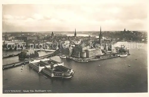 AK / Ansichtskarte Stockholm Blick vom Stadthaus Stockholm