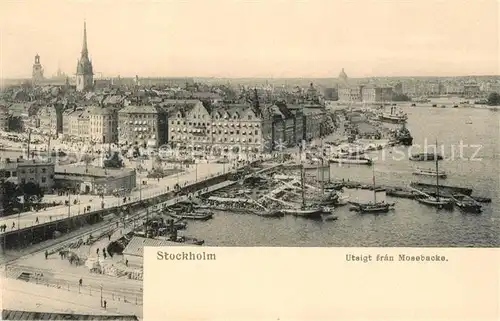 AK / Ansichtskarte Stockholm Hafen Stadtansicht Stockholm