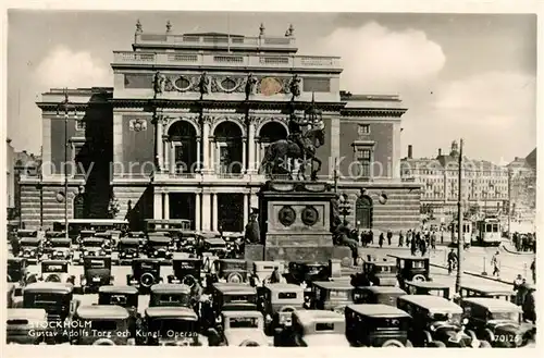AK / Ansichtskarte Stockholm Gustav Adolfs Torg Koenigliche Oper Stockholm