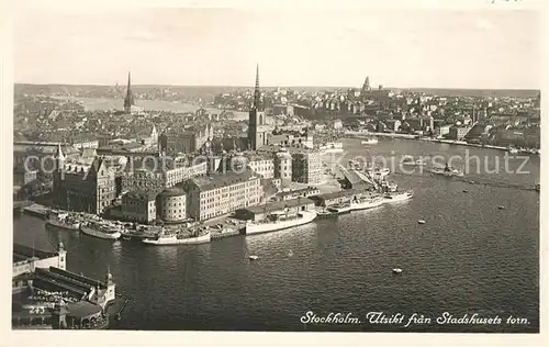 AK / Ansichtskarte Stockholm Aussicht vom Stadthaus Stockholm