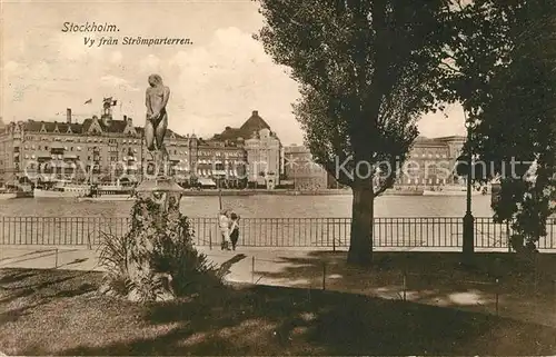 AK / Ansichtskarte Stockholm Denkmal Stroempaterren Stockholm