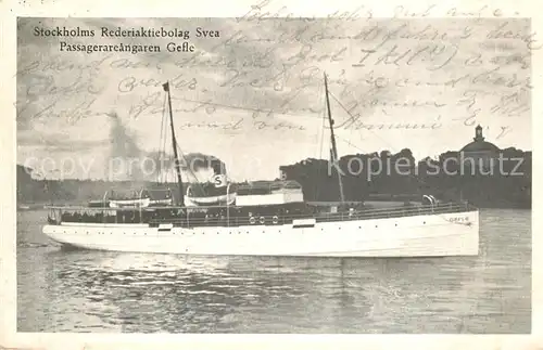 AK / Ansichtskarte Stockholm Passagierfaehre Gefle Stockholm