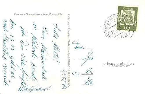 AK / Ansichtskarte Malente Gremsmuehlen Alte Wassermuehle Malente Gremsmuehlen