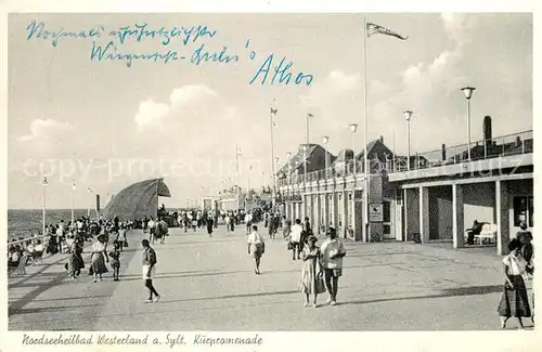 AK / Ansichtskarte Westerland_Sylt Kurpromenade Westerland_Sylt