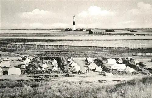 AK / Ansichtskarte Wenningstedt_Sylt Leuchtturm Campingplatz Wenningstedt_Sylt