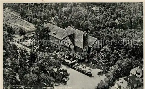 AK / Ansichtskarte Moeser Krug zum gruenen Kranz Gaststaette Fliegeraufnahme Moeser