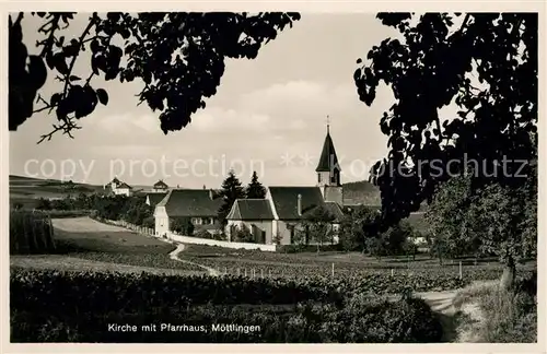 AK / Ansichtskarte Moettlingen Kirche mit Pfarrhaus Moettlingen