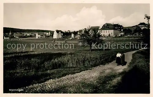 AK / Ansichtskarte Moettlingen Feldweg Blick zum Ort Moettlingen