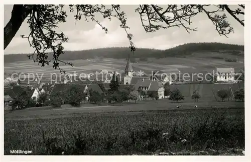 AK / Ansichtskarte Moettlingen Ortsansicht mit Kirche Landschaftspanorama Moettlingen