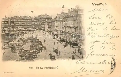 AK / Ansichtskarte Marseille_Bouches du Rhone Quai de la Fraternite Marseille