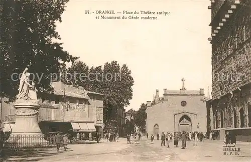 AK / Ansichtskarte Orange Place du Theatre antique et Monument du Genie moderne Orange