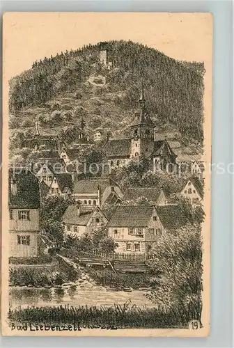 AK / Ansichtskarte Bad_Liebenzell Altstadt Kirche Burg Kuenstlerkarte Bad_Liebenzell