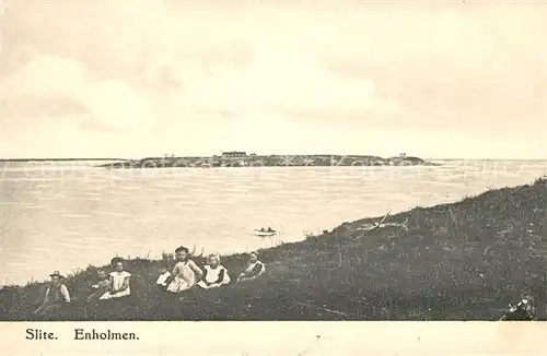 AK / Ansichtskarte Slite Enholmen Kinder am Wasser Slite