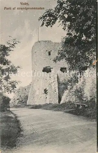 AK / Ansichtskarte Visby Partie af Strandpromenaden Visby