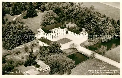 AK / Ansichtskarte Schweden Skottoprs Slott Fliegeraufnahme Schweden