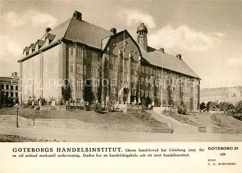 AK / Ansichtskarte Goeteborg Handelsinstitut Goeteborg