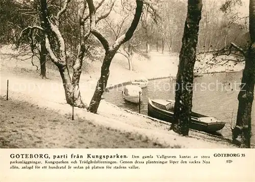 AK / Ansichtskarte Goeteborg Partie fran Kungsparken Goeteborg