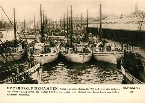 AK / Ansichtskarte Goeteborg Fiskhamnen Goeteborg