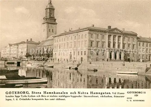 AK / Ansichtskarte Goeteborg Stora Hamnkanalen och Norra Hamngatan Goeteborg