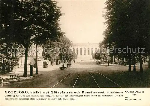 AK / Ansichtskarte Goeteborg utsikt mot Goetaplatsen och Konstmusset Goeteborg
