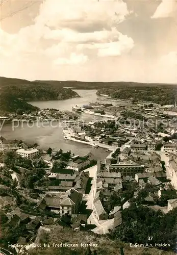 AK / Ansichtskarte Halden_Norway utsikt fra fredriksten festning Halden Norway